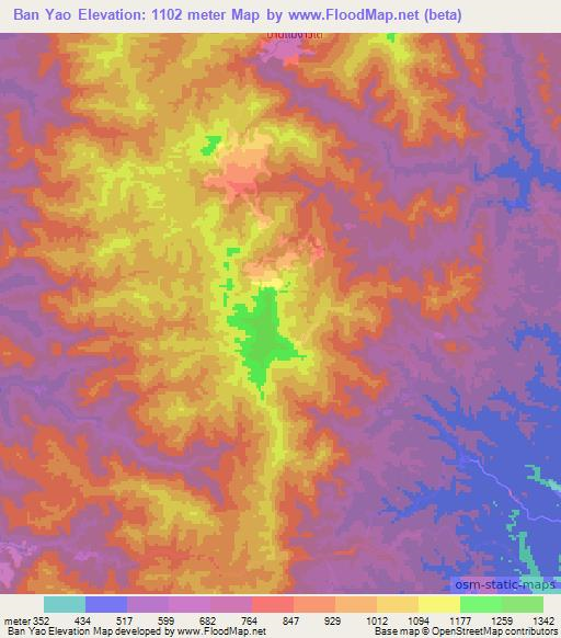 Ban Yao,Thailand Elevation Map