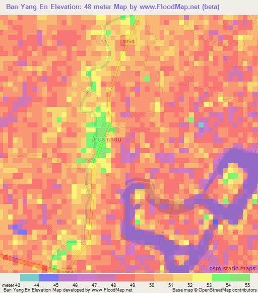 Ban Yang En,Thailand Elevation Map