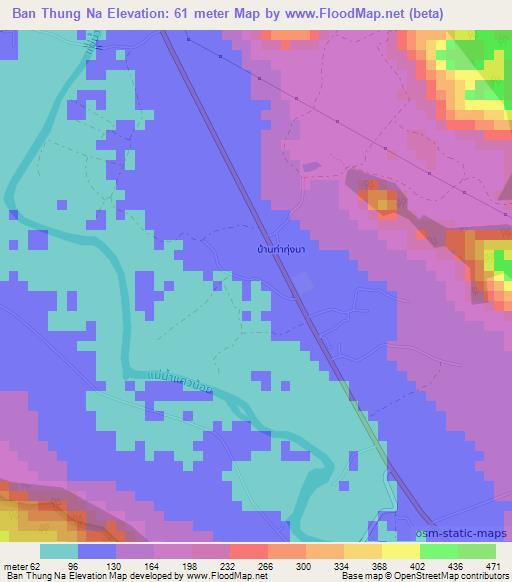 Ban Thung Na,Thailand Elevation Map
