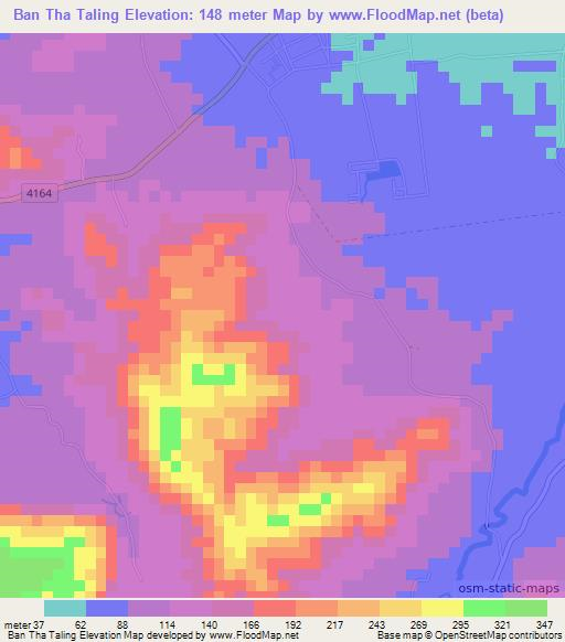 Ban Tha Taling,Thailand Elevation Map