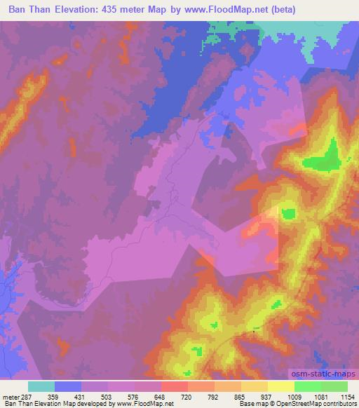 Ban Than,Thailand Elevation Map