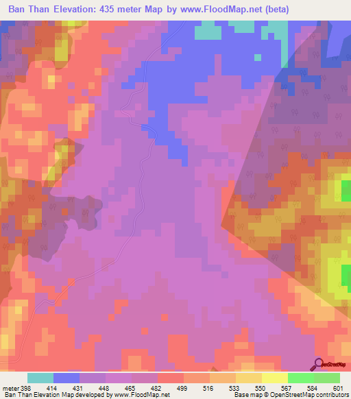 Ban Than,Thailand Elevation Map