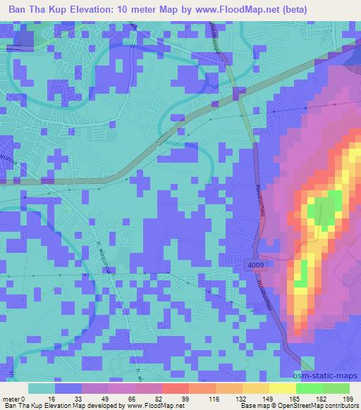 Ban Tha Kup,Thailand Elevation Map