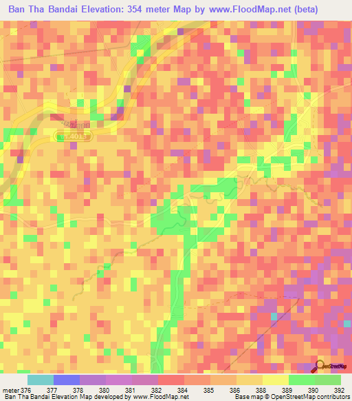 Ban Tha Bandai,Thailand Elevation Map