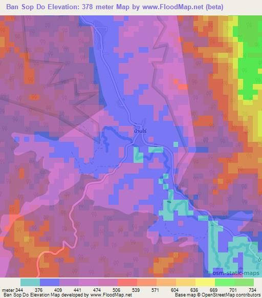 Ban Sop Do,Thailand Elevation Map