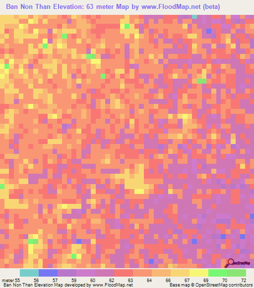 Ban Non Than,Thailand Elevation Map