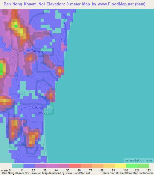Ban Nong Khaem Noi,Thailand Elevation Map