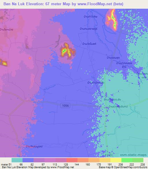 Ban Na Luk,Thailand Elevation Map