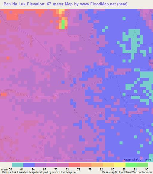 Ban Na Luk,Thailand Elevation Map