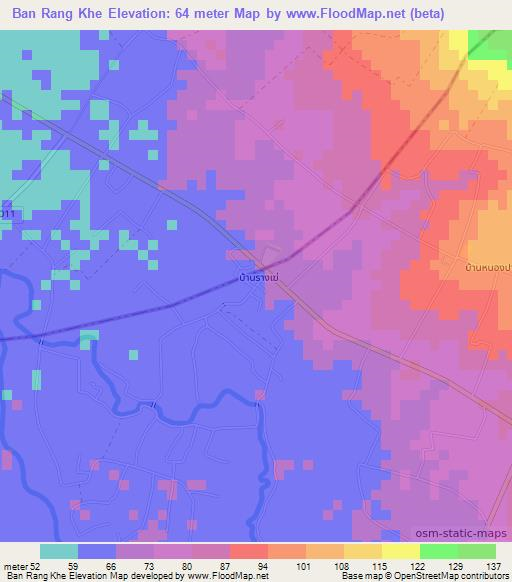 Ban Rang Khe,Thailand Elevation Map