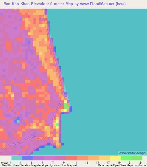 Ban Kho Khao,Thailand Elevation Map