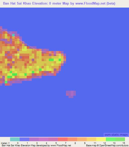Ban Hat Sai Khao,Thailand Elevation Map