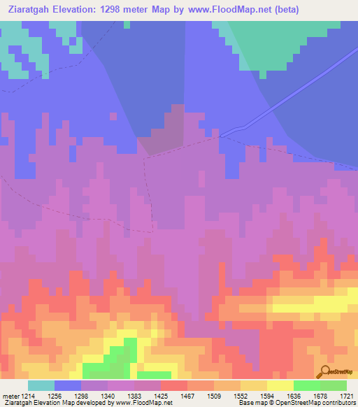 Ziaratgah,Afghanistan Elevation Map