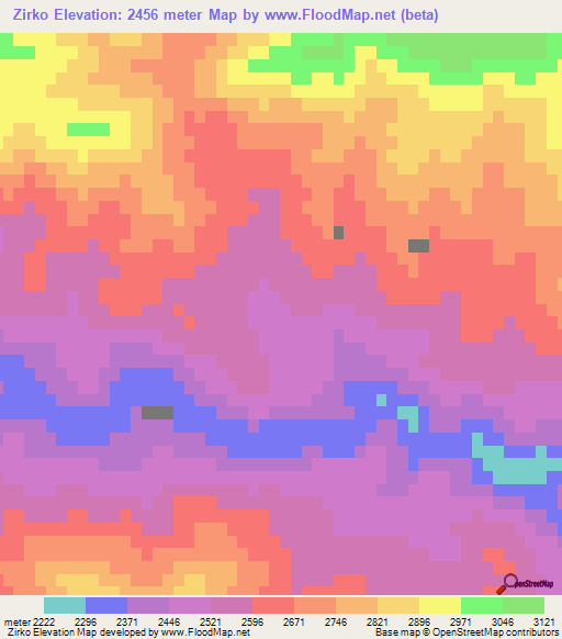 Zirko,Afghanistan Elevation Map