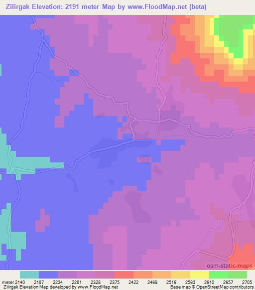 Zilirgak,Afghanistan Elevation Map