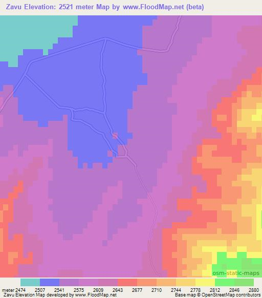 Zavu,Afghanistan Elevation Map