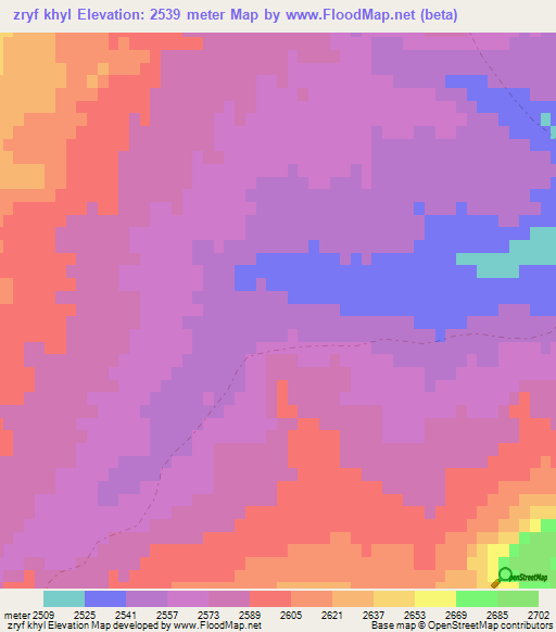 zryf khyl,Afghanistan Elevation Map