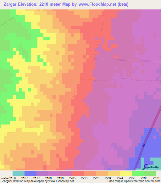 Zargar,Afghanistan Elevation Map