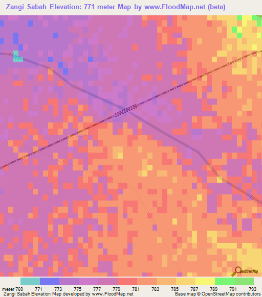 Zangi Sabah,Afghanistan Elevation Map