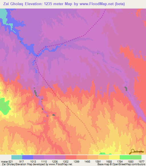 Zai Gholaq,Afghanistan Elevation Map