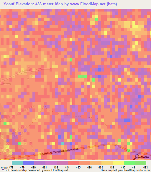 Yosuf,Afghanistan Elevation Map