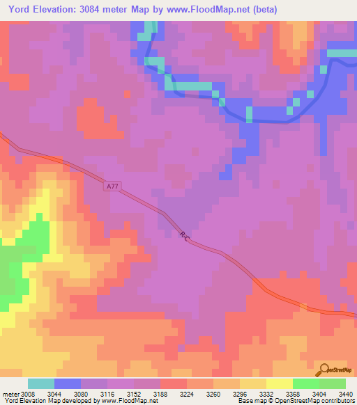 Yord,Afghanistan Elevation Map