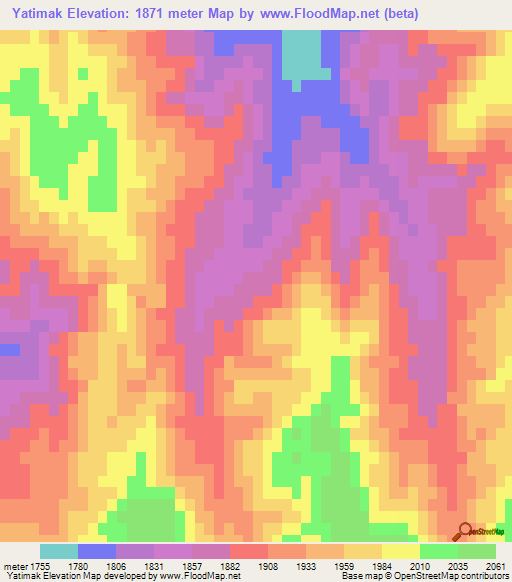 Yatimak,Afghanistan Elevation Map