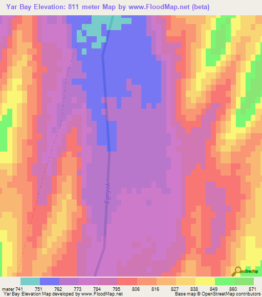 Yar Bay,Afghanistan Elevation Map