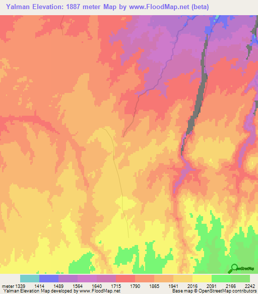 Yalman,Afghanistan Elevation Map
