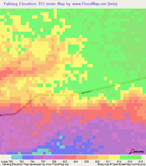 Yaklang,Afghanistan Elevation Map