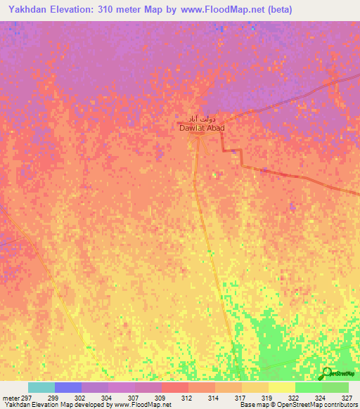 Yakhdan,Afghanistan Elevation Map