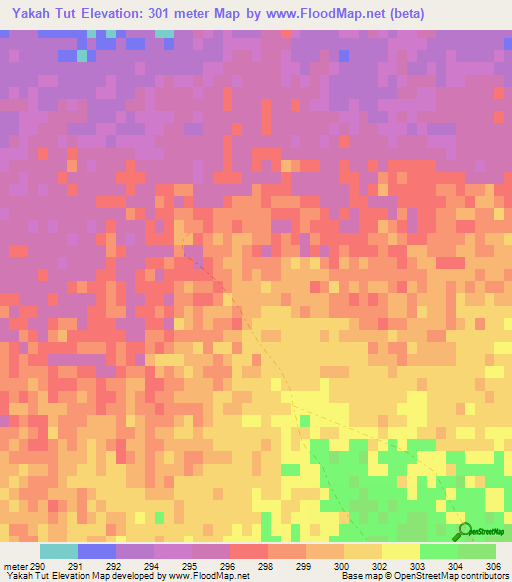 Yakah Tut,Afghanistan Elevation Map