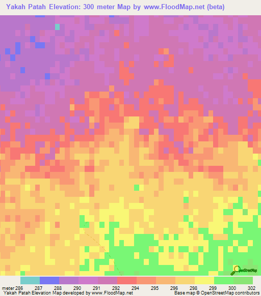 Yakah Patah,Afghanistan Elevation Map
