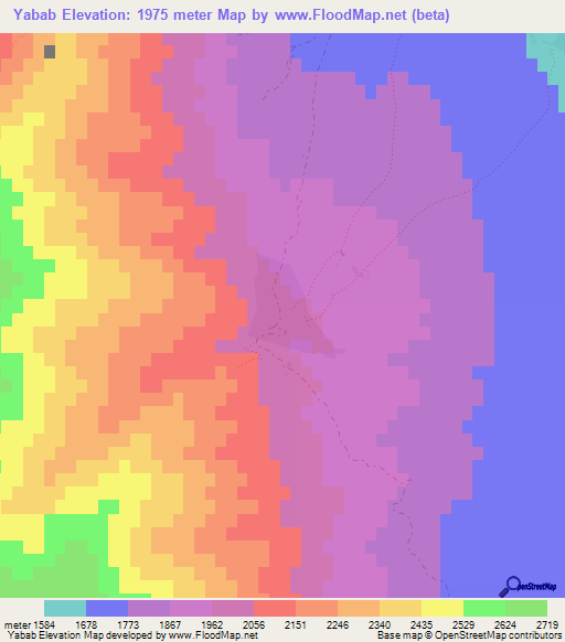 Yabab,Afghanistan Elevation Map