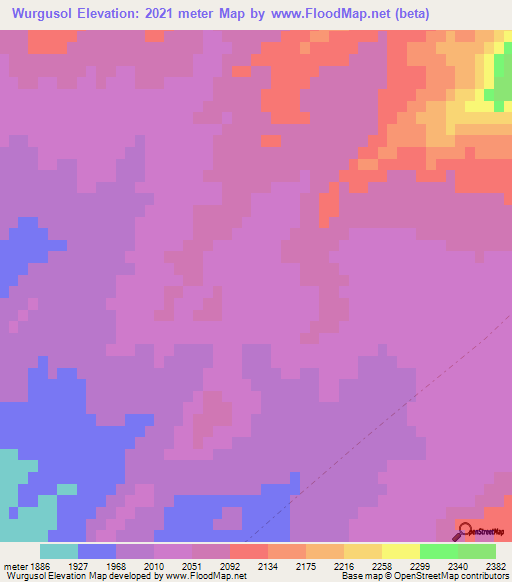 Wurgusol,Afghanistan Elevation Map