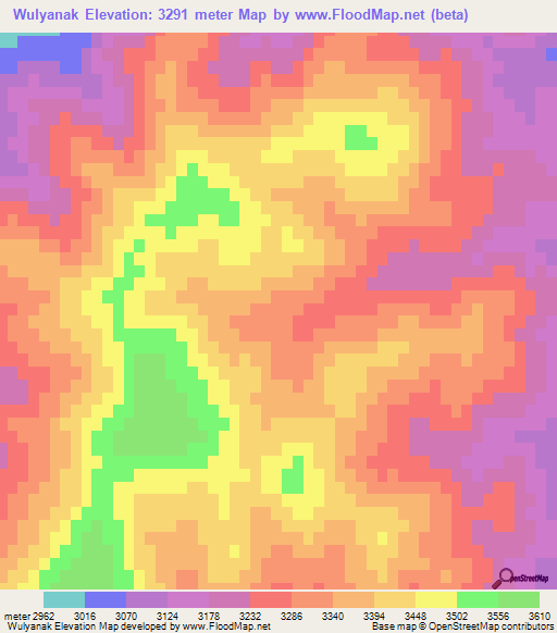 Wulyanak,Afghanistan Elevation Map