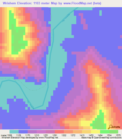 Wrishem,Afghanistan Elevation Map