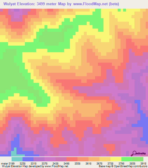 Wulyat,Afghanistan Elevation Map