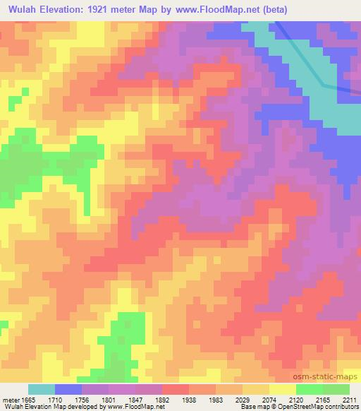 Wulah,Afghanistan Elevation Map