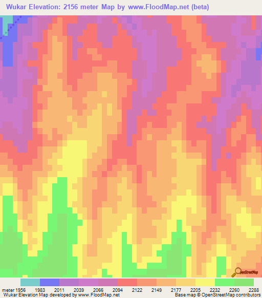 Wukar,Afghanistan Elevation Map