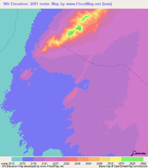 Wit,Afghanistan Elevation Map