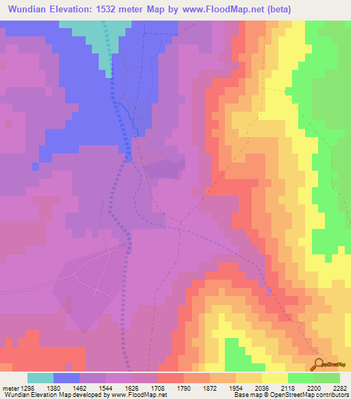 Wundian,Afghanistan Elevation Map