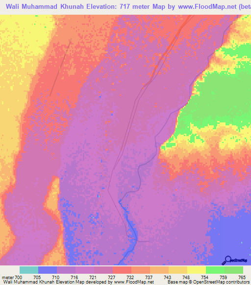 Wali Muhammad Khunah,Afghanistan Elevation Map