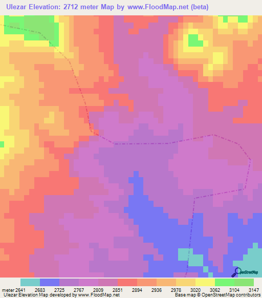 Ulezar,Afghanistan Elevation Map
