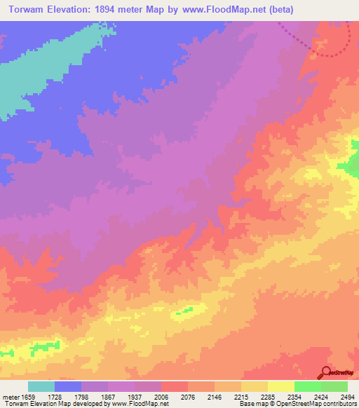 Torwam,Afghanistan Elevation Map