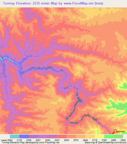 Tormay,Afghanistan Elevation Map