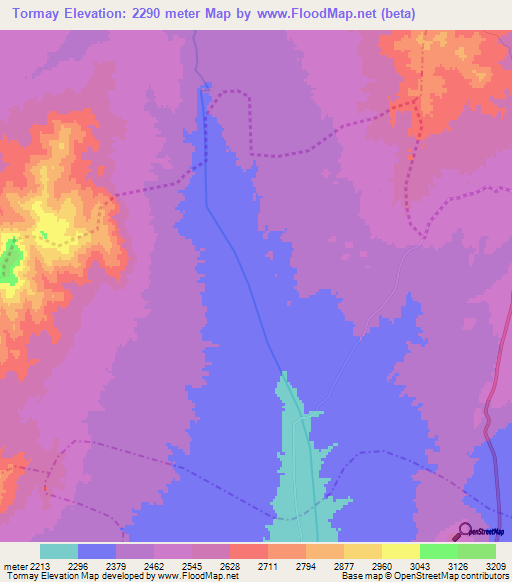 Tormay,Afghanistan Elevation Map