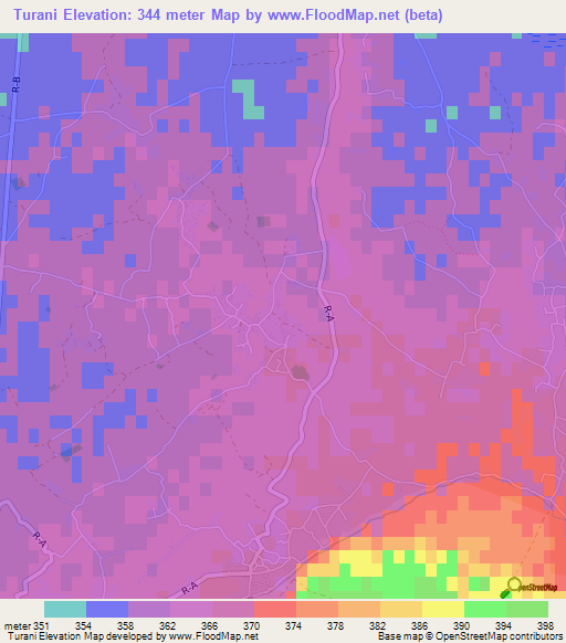 Turani,Afghanistan Elevation Map