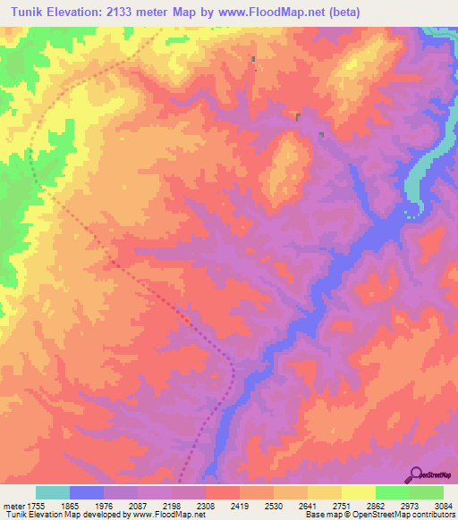 Tunik,Afghanistan Elevation Map