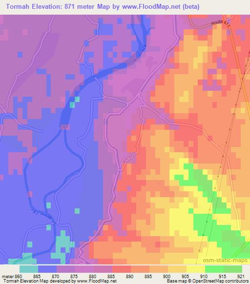 Tormah,Afghanistan Elevation Map
